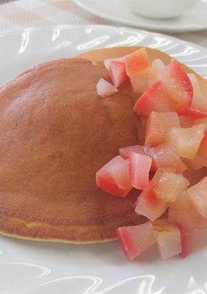 甘酒パンケーキ～りんごソース～-レシピのメイン写真
