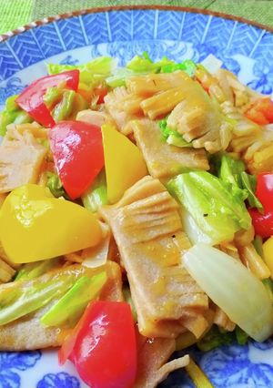 ベジタリアン料理！こんにゃくの野菜炒め♪-レシピのメイン写真