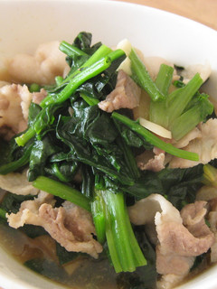 母の味 簡単♪豚肉とほうれん草のさっと煮-レシピのメイン写真