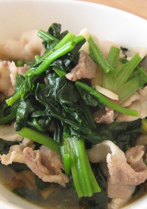 母の味　簡単♪豚肉とほうれん草のさっと煮-レシピのメイン写真