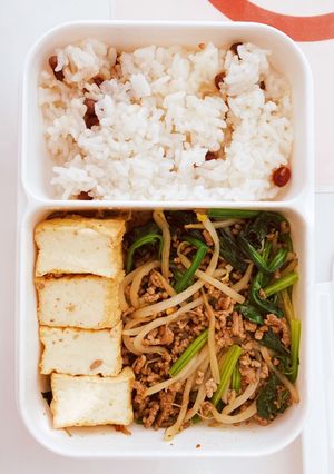 ほうれん草ともやしのひき肉炒め-レシピのメイン写真