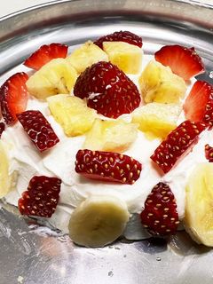 【犬用】ヨーグルトいちごバナナケーキ-レシピのメイン写真