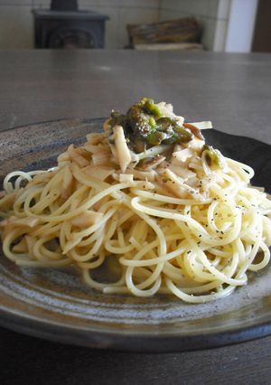 ふきのとう香る甘辛パスタ-レシピのメイン写真