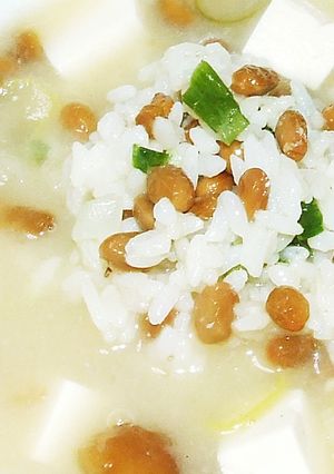 味噌汁ぶっかけ納豆飯-レシピのメイン写真