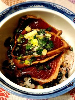 我が家のシンプルカツオの漬け丼-レシピのメイン写真