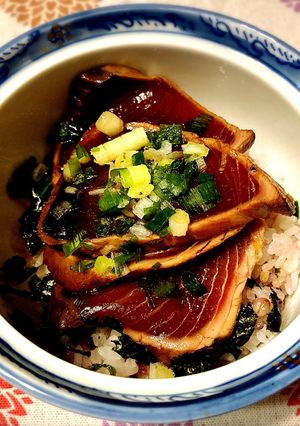 我が家のシンプルカツオの漬け丼-レシピのメイン写真
