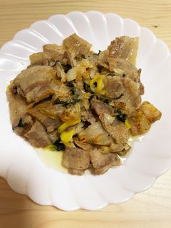 豚バラ肉のネギ大葉炒め-レシピのメイン写真