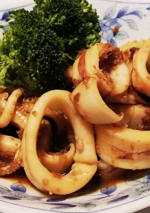 フライパンでふんわり！さっとイカの生姜煮-レシピのメイン写真