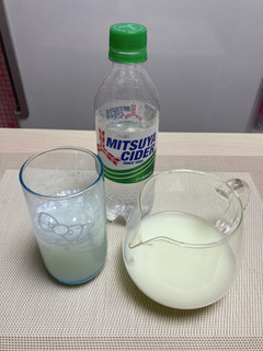 練乳とホエーの炭酸ジュース割り-レシピのメイン写真