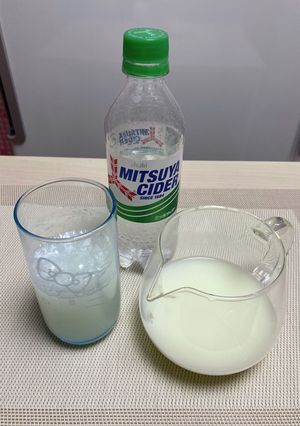 練乳とホエーの炭酸ジュース割り-レシピのメイン写真