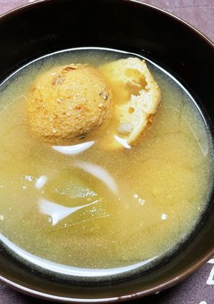 青パパイヤとがんもどきの味噌汁-レシピのメイン写真