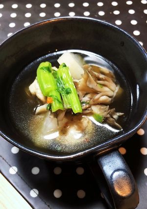 鶏つくねno和風スープ-レシピのメイン写真