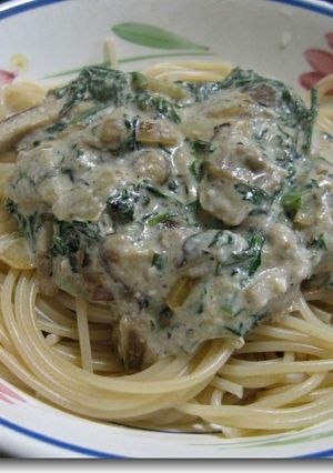 春菊のクリームパスタ-レシピのメイン写真
