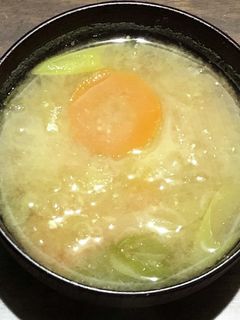 白菜トロトロ【カニ出汁の味噌汁】-レシピのメイン写真