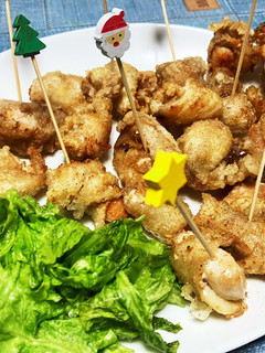 鶏皮チキン♡クリスマス(*'▽'*)-レシピのメイン写真