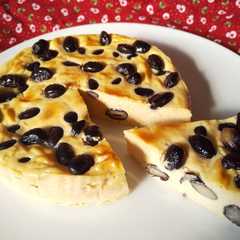 รูปของ きな粉と黒豆はちみつチーズケーキ☆準G☆