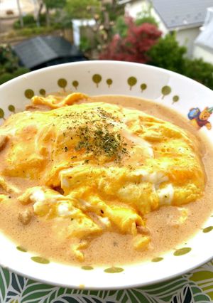 カルボナーラ明太子ソースのオムライス-レシピのメイン写真