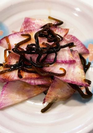 紫大根の塩昆布和え-レシピのメイン写真