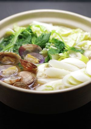 簡単美味！ アサリと豆腐野菜のひとり鍋-レシピのメイン写真