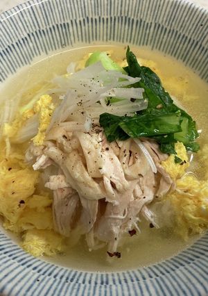 茹で鶏で、体に優しい汁飯-レシピのメイン写真