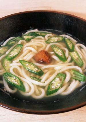 梅オクラうどん-レシピのメイン写真