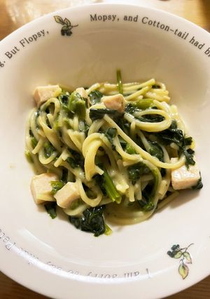 ほうれん草たっぷりクリームパスタ-レシピのメイン写真