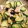 干し椎茸と胡瓜の胡麻和え
