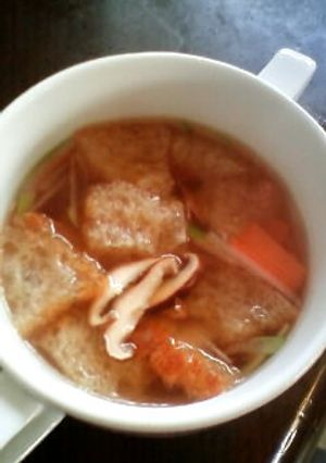 かりかりパン入り即席コンソメスープ-レシピのメイン写真