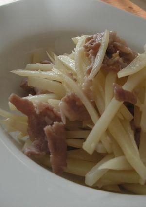 じゃがいもと豚こま肉の炒めもの-レシピのメイン写真