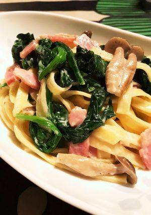 ほうれん草とベーコンのクリーミーパスタ-レシピのメイン写真
