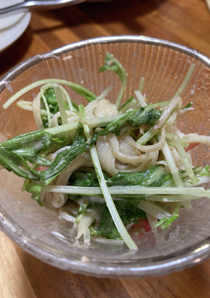 水菜とカニカマのゴママヨあえ-レシピのメイン写真