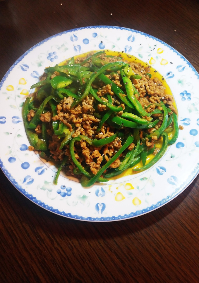 簡単☆挽き肉とピーマンのカレー風味炒め-レシピのメイン写真