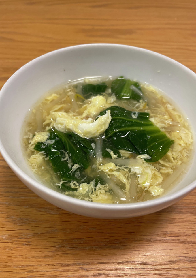 もやしと青梗菜の卵スープ-レシピのメイン写真