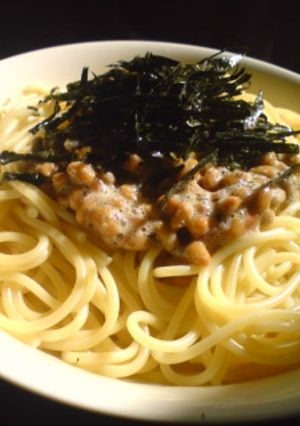 梅しそ納豆★和風スパゲッティ-レシピのメイン写真