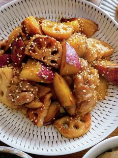 照り照り!鶏もも肉とさつまいもの甘辛炒め-レシピのメイン写真