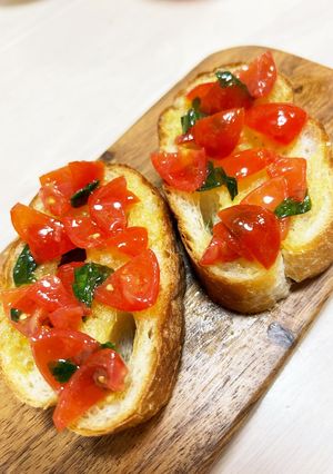 ミニトマトのブルスケッタ-レシピのメイン写真