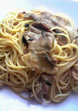 豚と大葉のなんちゃって梅風味パスタ-レシピのメイン写真