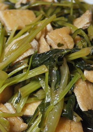 壬生菜と油揚げの炊いたん　おばんざい-レシピのメイン写真