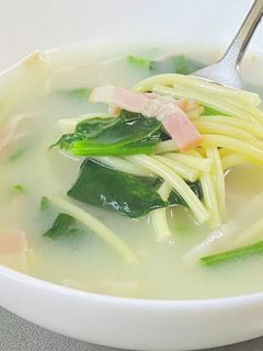 お鍋ひとつで・パスタの牛乳スープ-レシピのメイン写真