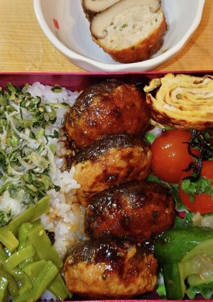 鶏むねれんこんつくね椎茸　弁当12/14-レシピのメイン写真