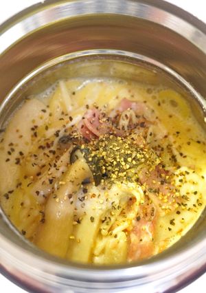 きのことベーコンの牛乳カルボナーラ-レシピのメイン写真