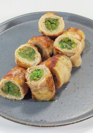 春せりの豚バラ肉巻き-レシピのメイン写真
