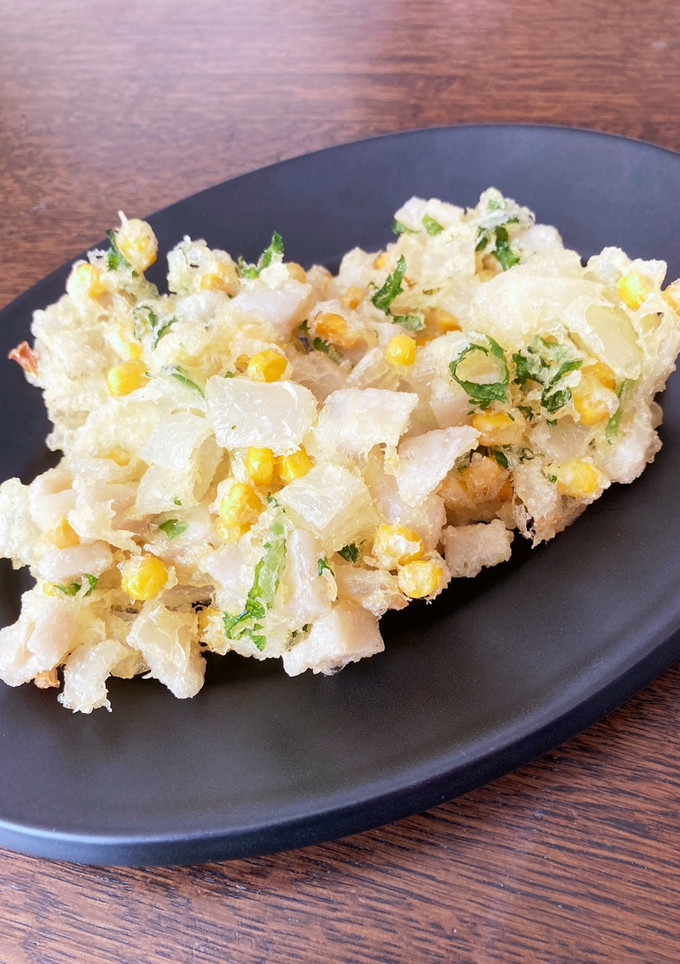 れんこんと大葉のかき揚げ-レシピのメイン写真
