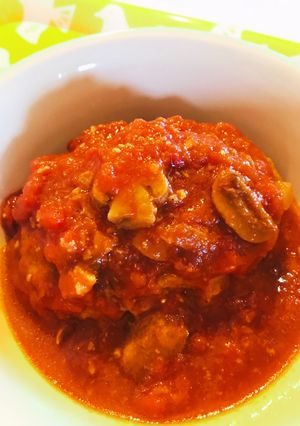子どもが喜ぶ☆トマト缶で煮込みハンバーグ-レシピのメイン写真