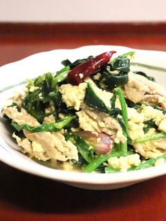 美味★豚肉ほうれん草豆腐のカレー炒め-レシピのメイン写真