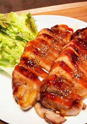 焼き豚ハチミツ掛け-レシピのメイン写真