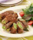 春野菜の肉巻き　おろし玉ねぎソース