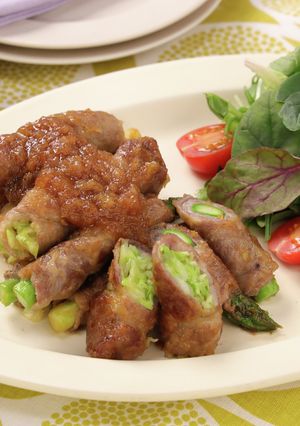 春野菜の肉巻き　おろし玉ねぎソース-レシピのメイン写真