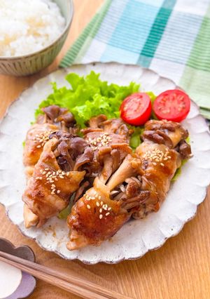 肉汁溢れる!舞茸の肉巻き-レシピのメイン写真