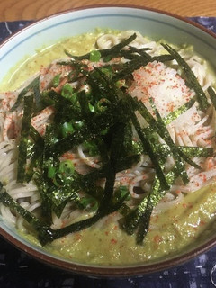アボカドクリームそば-レシピのメイン写真
